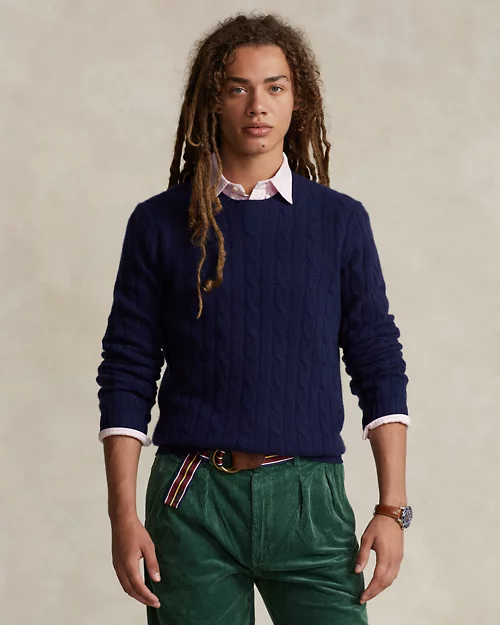 Rlx Ralph Lauren The Iconic Cable-Knit Cashmere Sweater