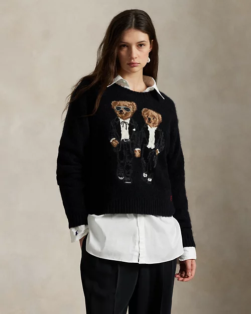 Rlx Ralph Lauren The Ralph & Ricky Tuxedo Bear Sweater