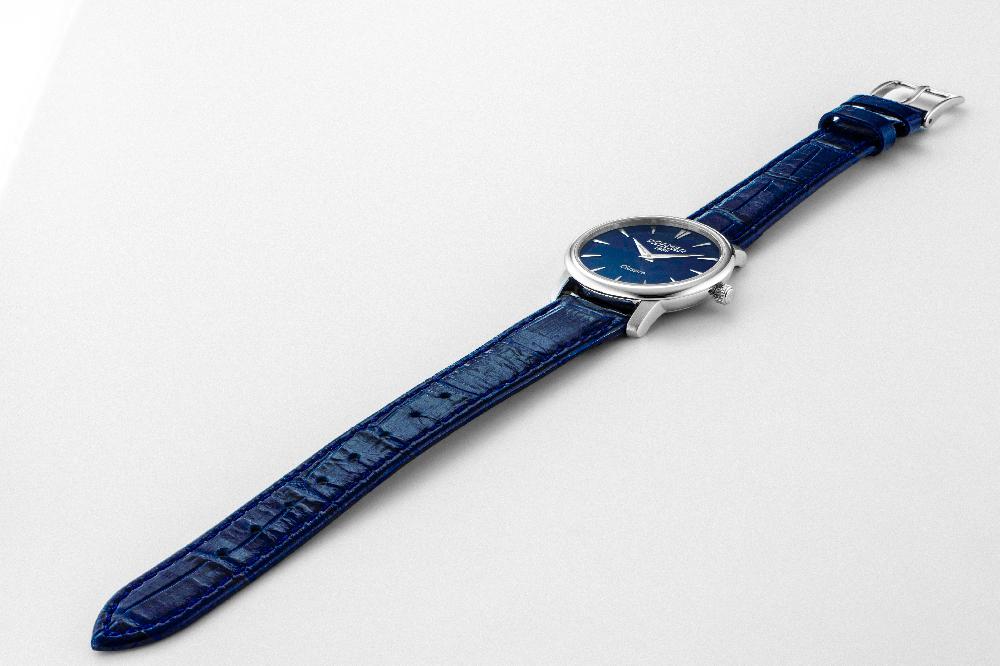 Roamer Classico Ladies 30mm Quartz Two-Hand Blue Leather Strap Sapphire Glass Stainless Steel Swiss Watch