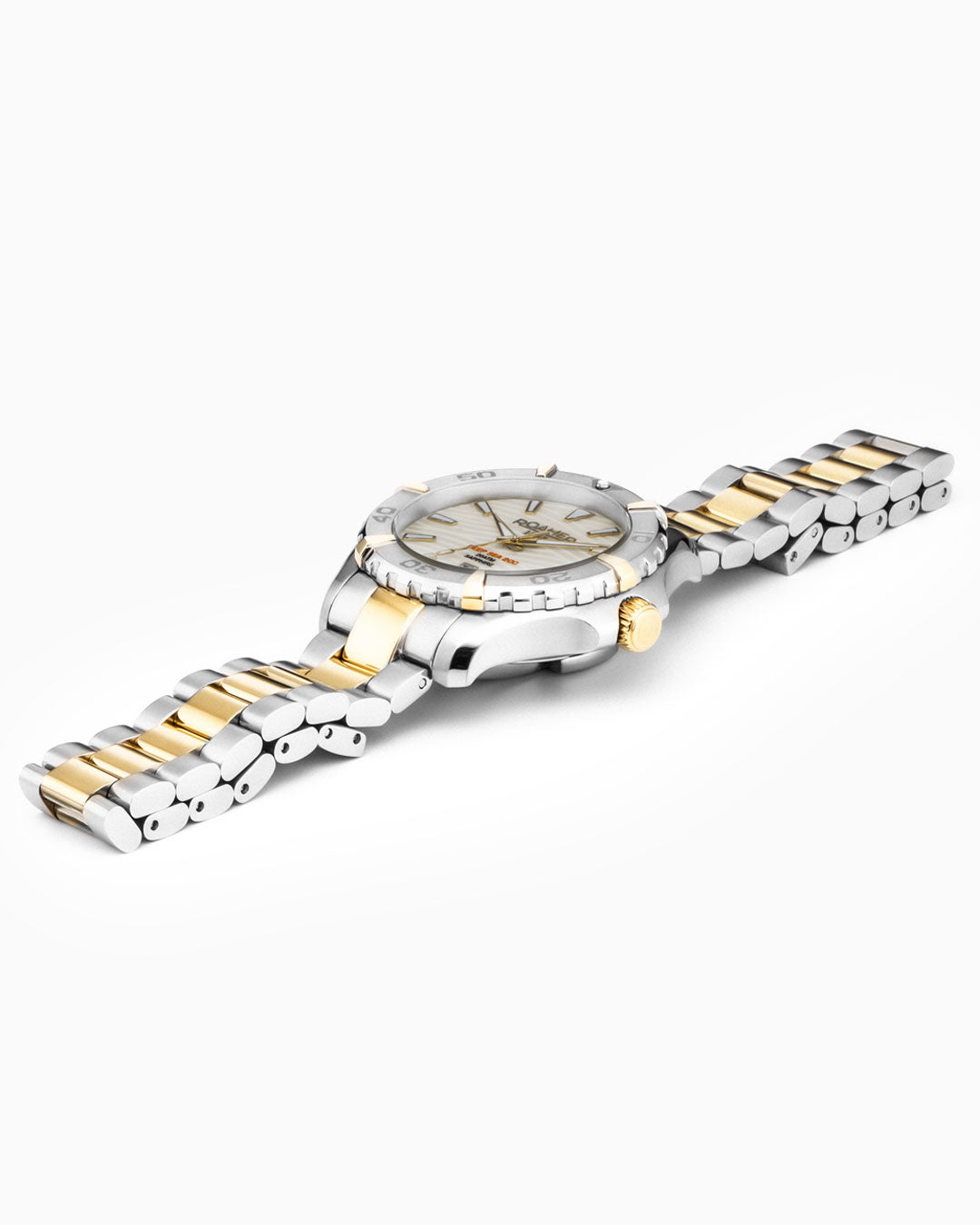 Roamer Deep Sea 200 Ladies 34 Mm Quartz Three-Hand Date White Dial Two-Tone Bracelet Sapphire Glass Stainless Steel Swiss Watch