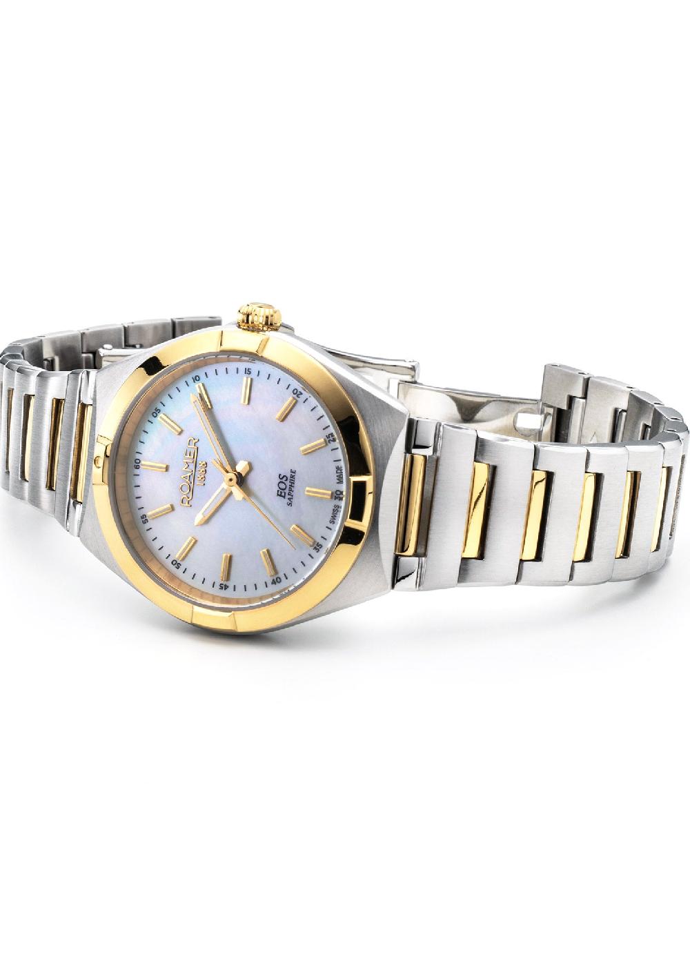 Roamer EOS Classic 34mm Quartz Three-Hand Two-Tone Bracelet Sapphire Glass Stainless Steel Swiss Watch