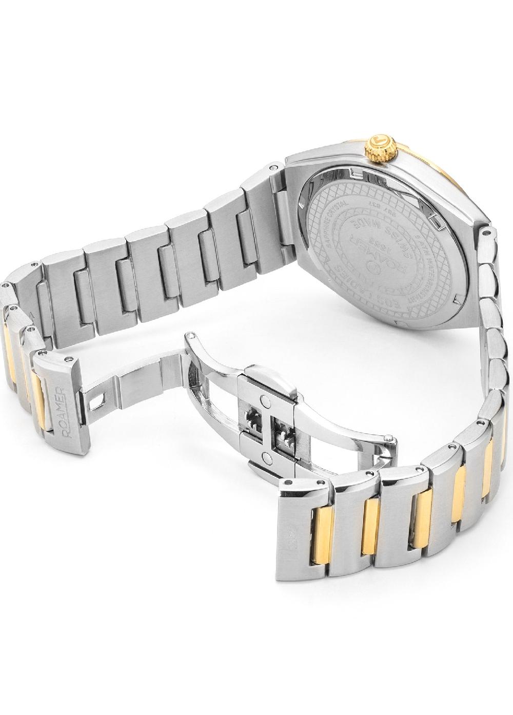 Roamer EOS Classic 34mm Quartz Three-Hand Two-Tone Bracelet Sapphire Glass Stainless Steel Swiss Watch