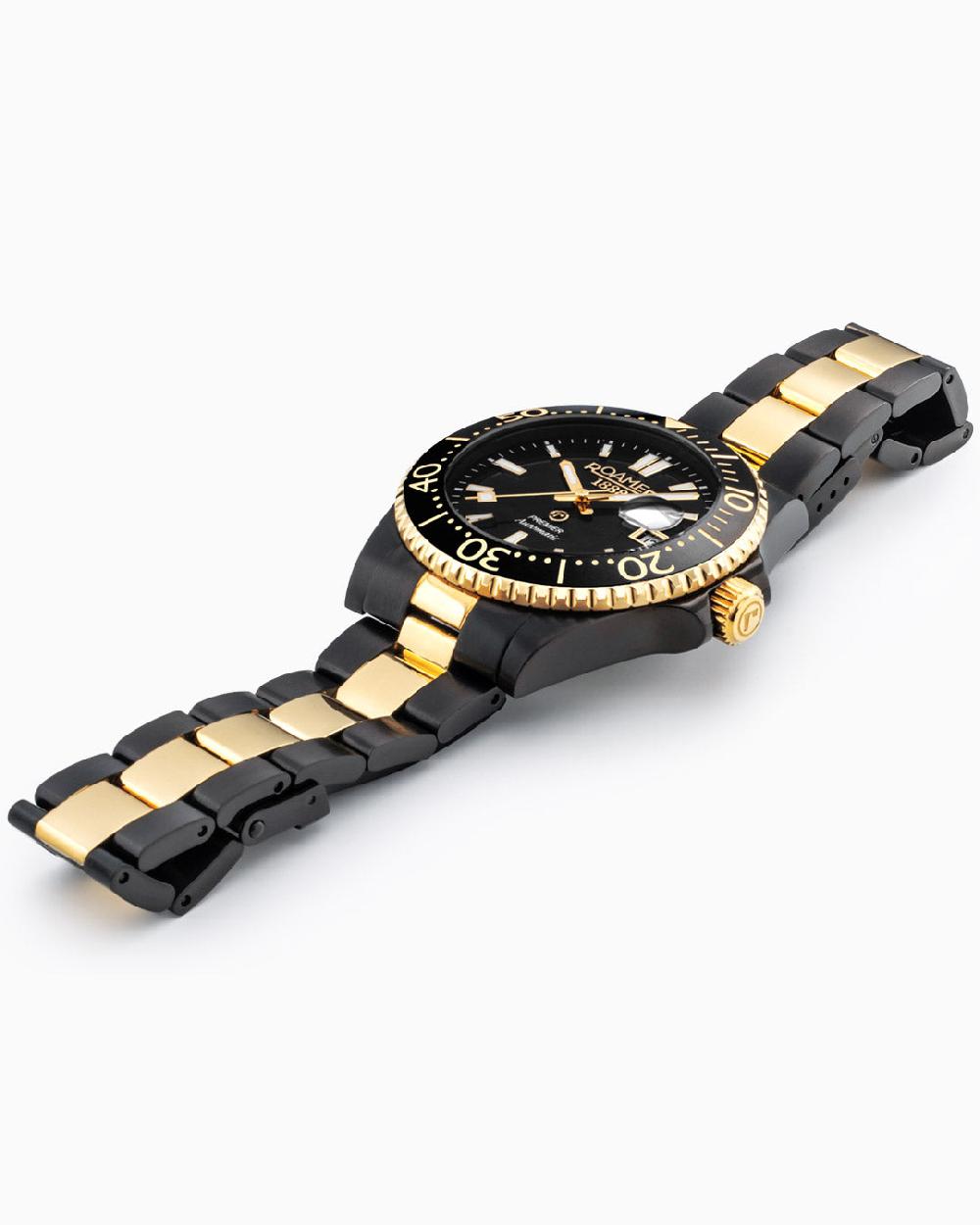 Roamer Premier 42 Mm Automatic Three-Hand Date Two-tone Bracelet Sapphire Glass Stainless Steel Swiss Watch
