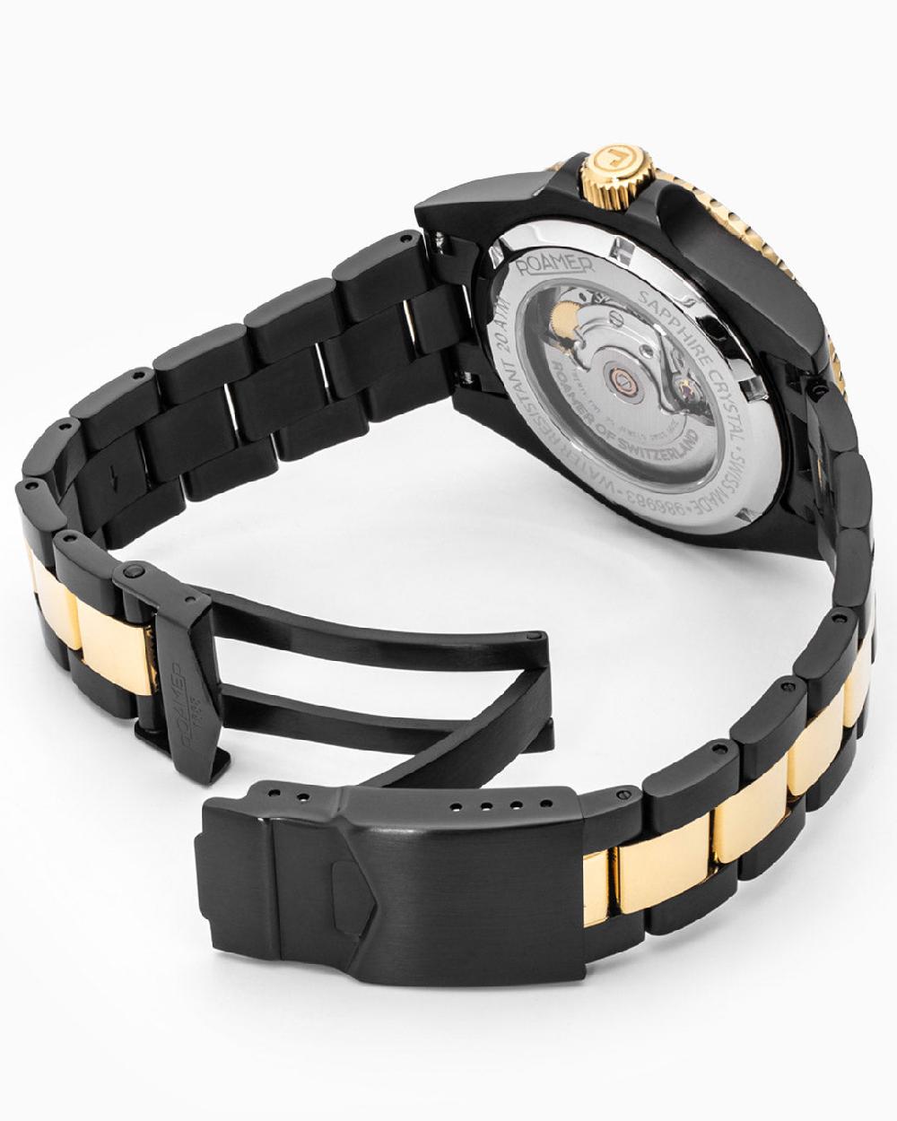 Roamer Premier 42 Mm Automatic Three-Hand Date Two-tone Bracelet Sapphire Glass Stainless Steel Swiss Watch