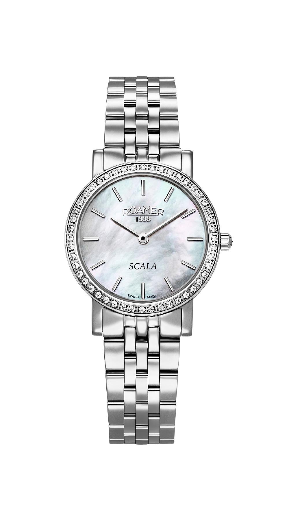 roamer Scala 28 mm Quartz Two-Hand Silver Bracelet Sapphire glass Stainless Steel swiss watch