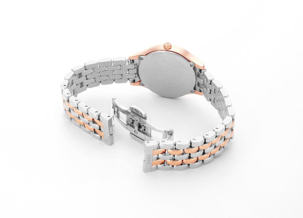 Roamer Soleure 30mm Quartz Two-Hand Green Mop Dial Two-Tone Bracelet Sapphire Glass Stainless Steel Swiss Watch