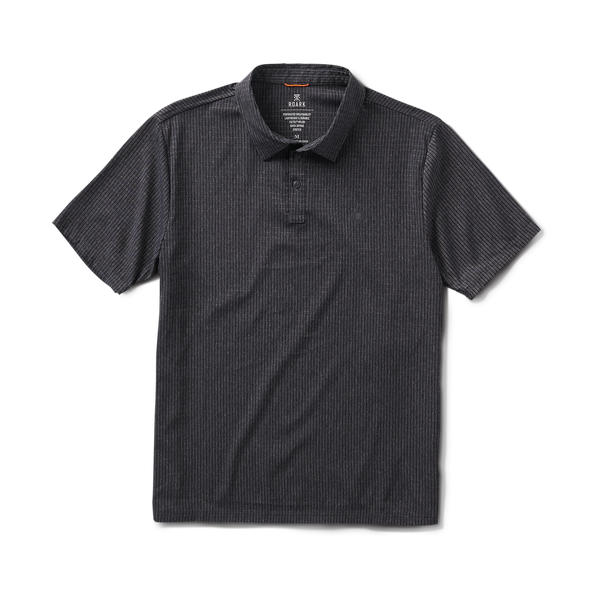 roark Bless Up Breathable Stretch Polo Shirt in Black