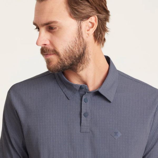 Roark Bless Up Breathable Stretch Polo Shirt In Slate