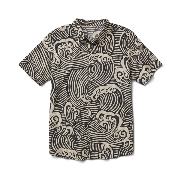roark Bless Up Breathable Stretch Shirt in Black Wave