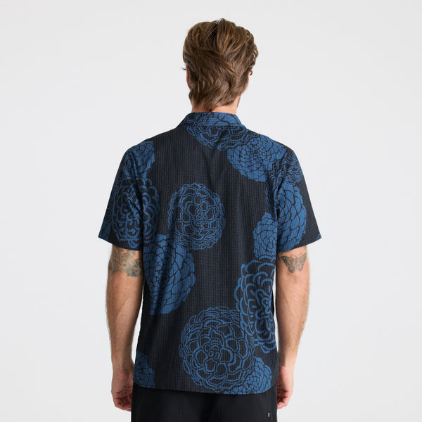 Roark Bless Up Breathable Stretch Shirt In Dark Navy