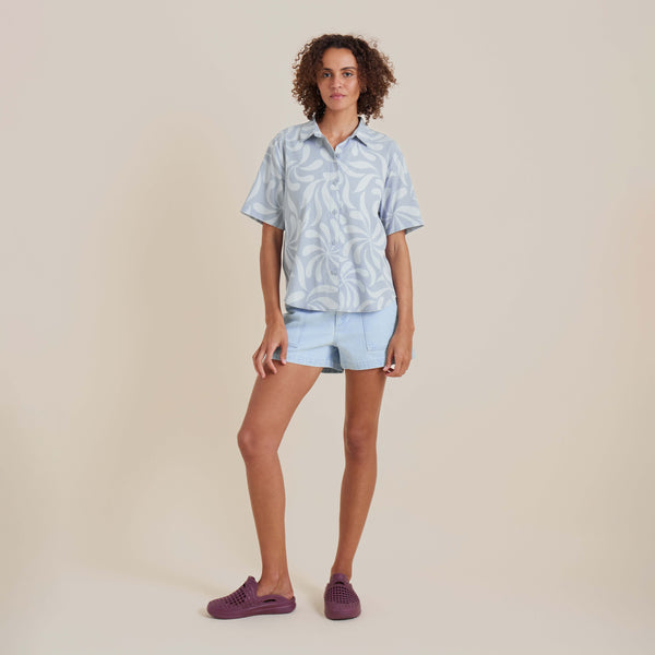 roark Bless Up Breathable Stretch Shirt in Dusty Sky