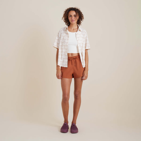 roark Bless Up Breathable Stretch Shirt in Eggshell