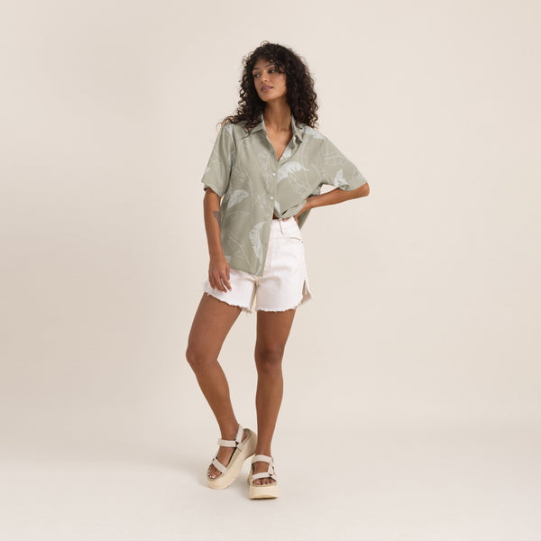 roark Bless Up Breathable Stretch Shirt in Eucalyptus