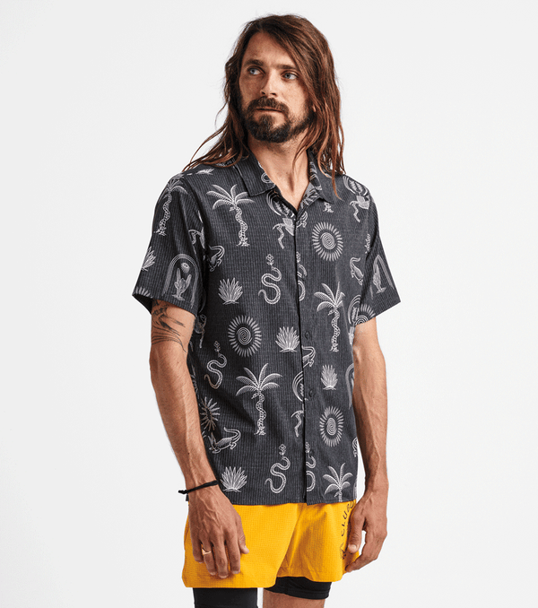 Roark Bless Up Trail Button Up Shirt - Black & White | Roark