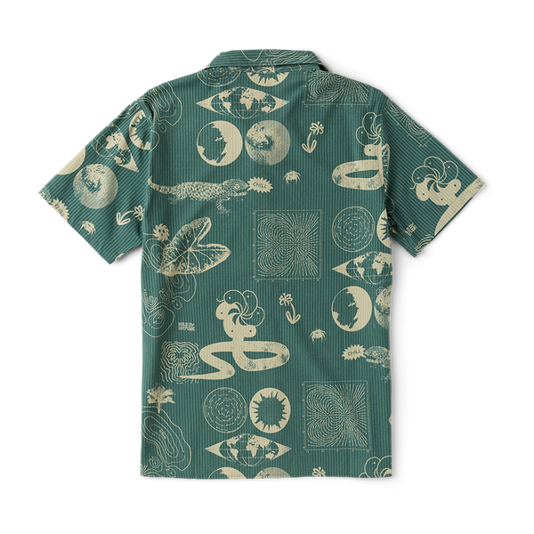 Roark Bless Up Trail Button Up Shirt In Slate Green