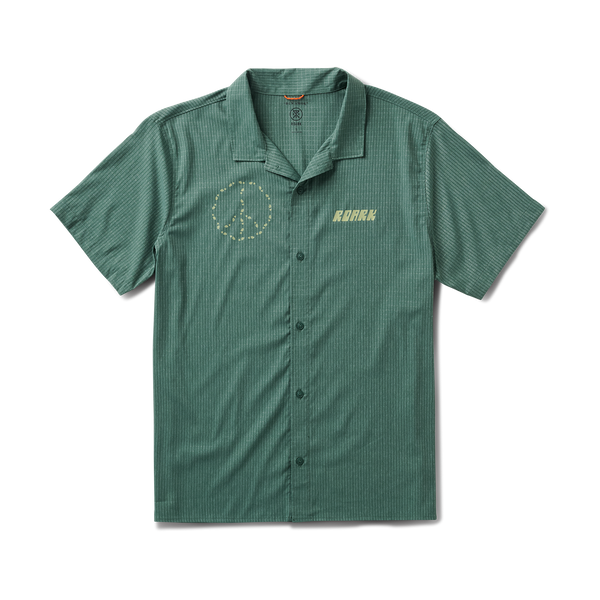 roark Bless Up Trail Button Up Shirt in Slate Green
