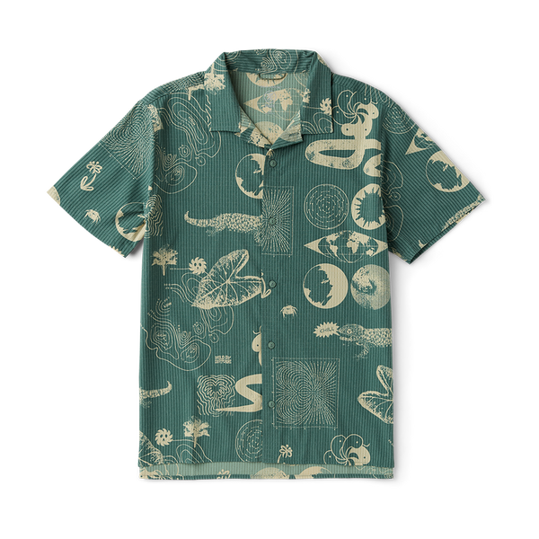 roark Bless Up Trail Button Up Shirt in Slate Green