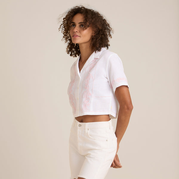 Roark Camp Short Sleeve Button Up Shirt In Dusty Orchid