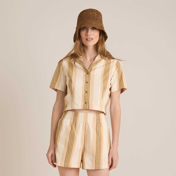 roark Camp Short Sleeve Button Up Shirt in Woodland