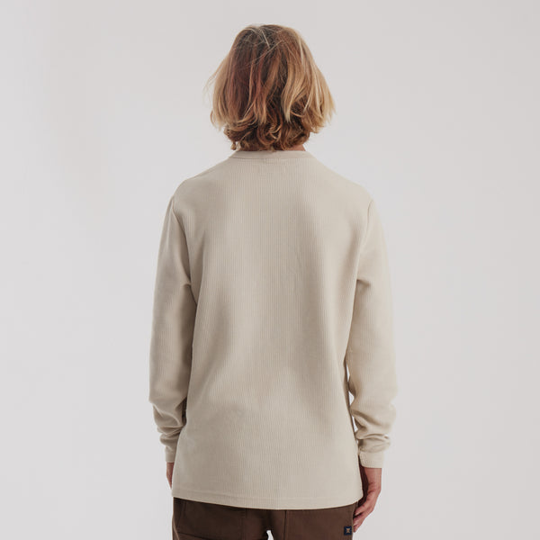 Roark Companion Long Sleeve Thermal Henley - Almond Paste | Roark