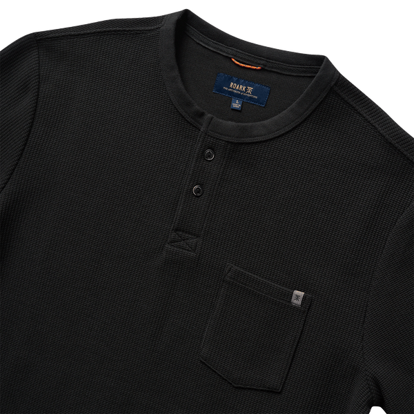 Roark Companion Long Sleeve Thermal Henley - Black | Roark