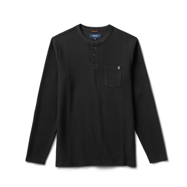 roark Companion Long Sleeve Thermal Henley - Black | Roark