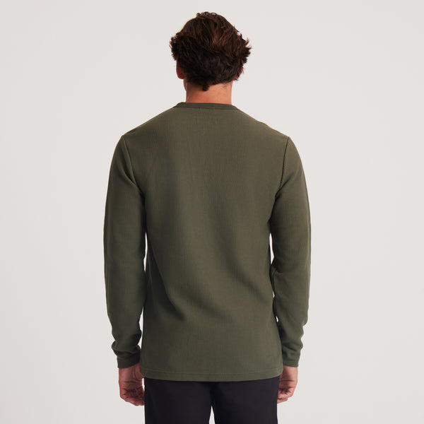 Roark Companion Long Sleeve Thermal Henley - Military | Roark