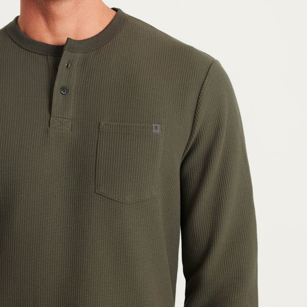 Roark Companion Long Sleeve Thermal Henley - Military | Roark