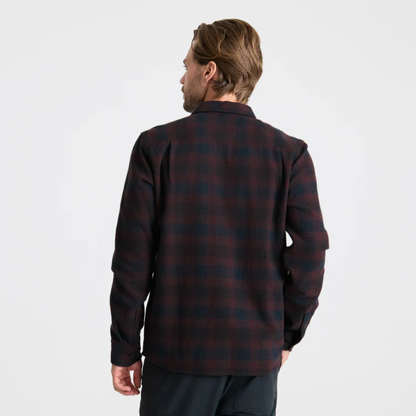 Roark Crossroads Organic Cotton Flannel In Dark Brown
