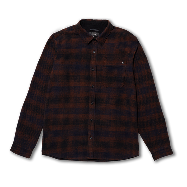 roark Crossroads Organic Cotton Flannel in Dark Brown