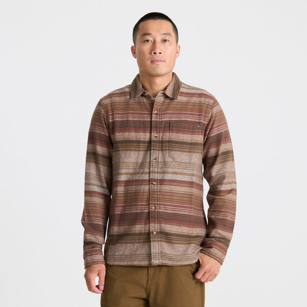 Roark Crossroads Organic Cotton Flannel In Red Clay