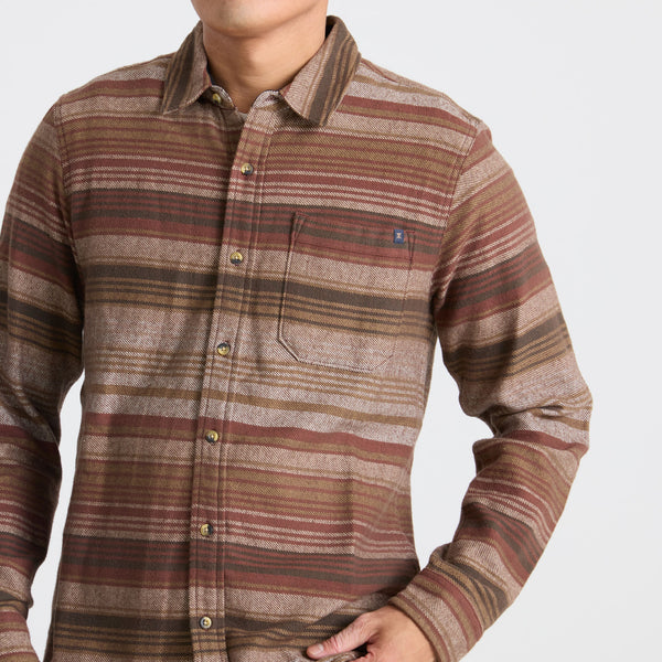 Roark Crossroads Organic Cotton Flannel In Red Clay