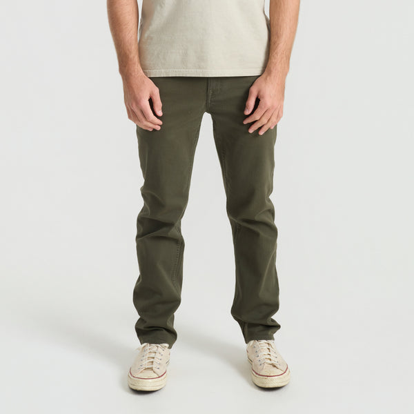 Roark HWY 128 5-Pocket Broken Twill Denim In Military
