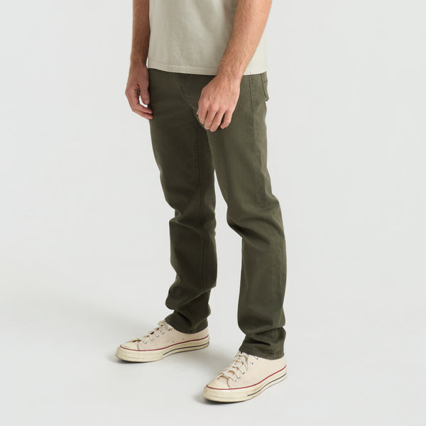 Roark HWY 128 5-Pocket Broken Twill Denim In Military