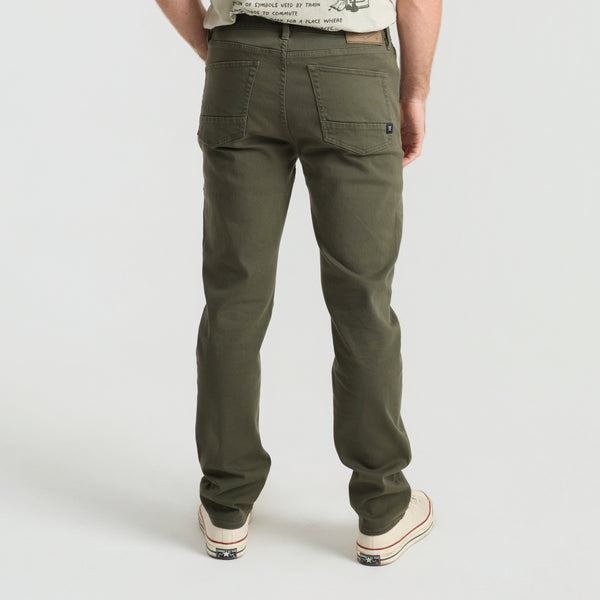 Roark HWY 128 5-Pocket Broken Twill Denim In Military