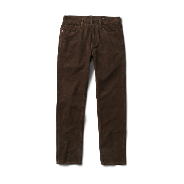 roark HWY 128 Straight Fit Corduroy 5-pocket Pants - Kaffa | Roark