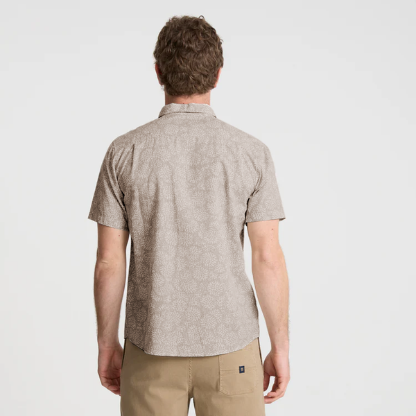 Roark Journey Short Sleeve Button Up Shirt In Ghost Grey