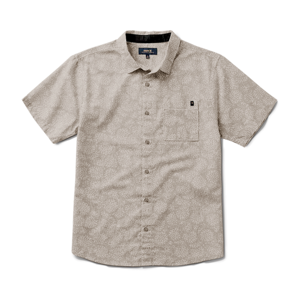 roark Journey Short Sleeve Button Up Shirt in Ghost Grey