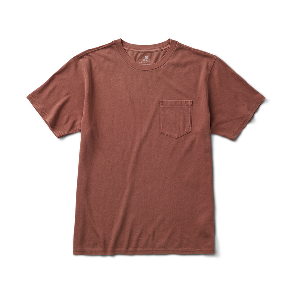 roark Made To Fade Short Sleeve Tee in Washed Red Clay