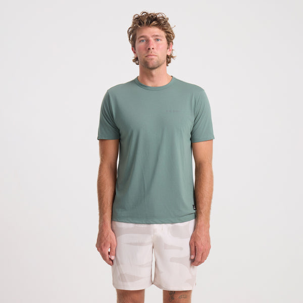 Roark Mathis Active Short Sleeve Tee In Slate Green