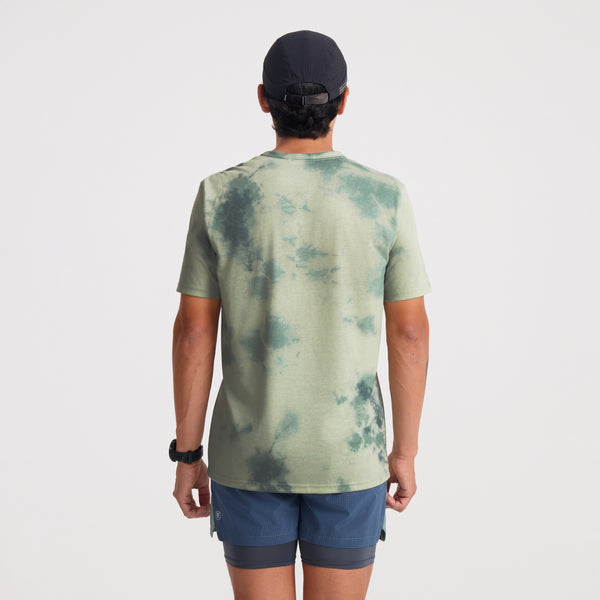 Roark Mathis Active Tie Dye Pkt Short Sleeve Tee In Seafoam