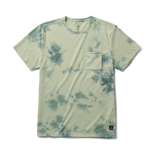 roark Mathis Active Tie Dye Pkt Short Sleeve Tee in Seafoam