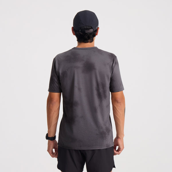 Roark Mathis Active Tie Dye Pocket Short Sleeve Tee In Grey