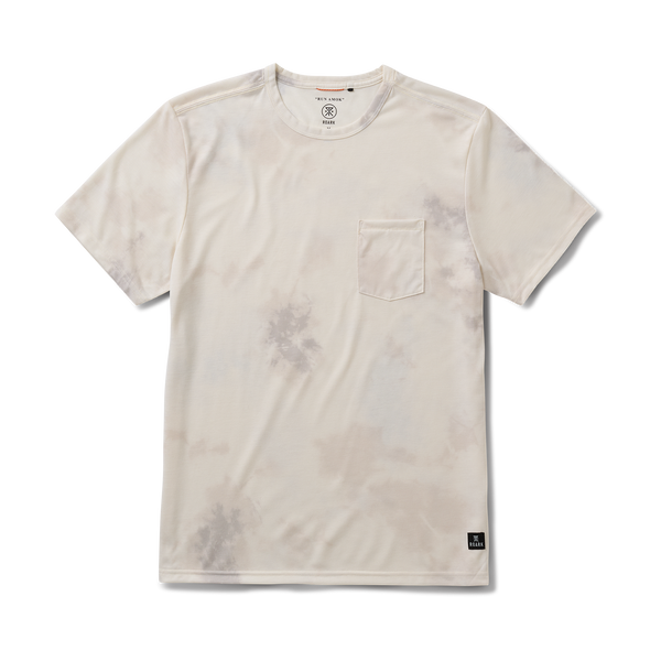 roark Mathis Pocket Short Sleeve Active Tee in Unbleached Tie Dye