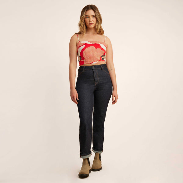 Roark PIC Cami Tank Top - Bright Red Vintage Crane | Roark