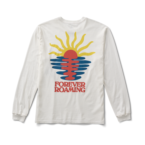 roark Roaming Sunset Premium Long Sleeve Tee in Off White