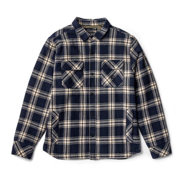 roark Backwoods Overshirt Jacket Flannel in Navy