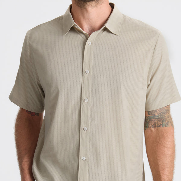 Roark Bless Up Breathable Stretch Shirt In Fossil