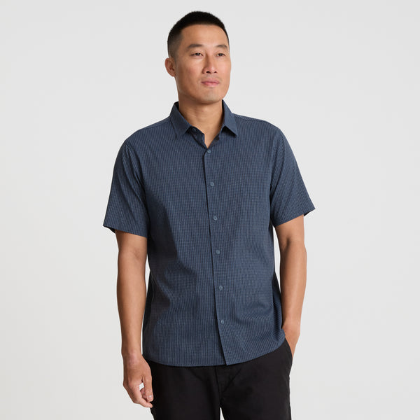 Roark Bless Up Breathable Stretch Shirt - Navy