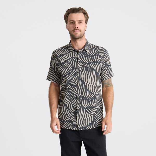 Roark Bless Up Button Up Shirt In Grey